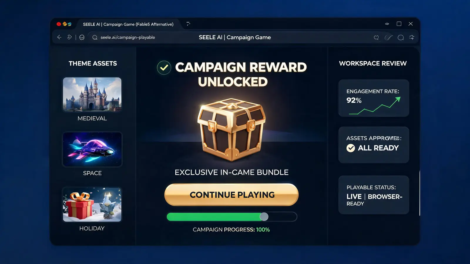 Generated preview image for Fable5 Alternative for Campaign Games showing a concrete playable game workflow and reviewable output.