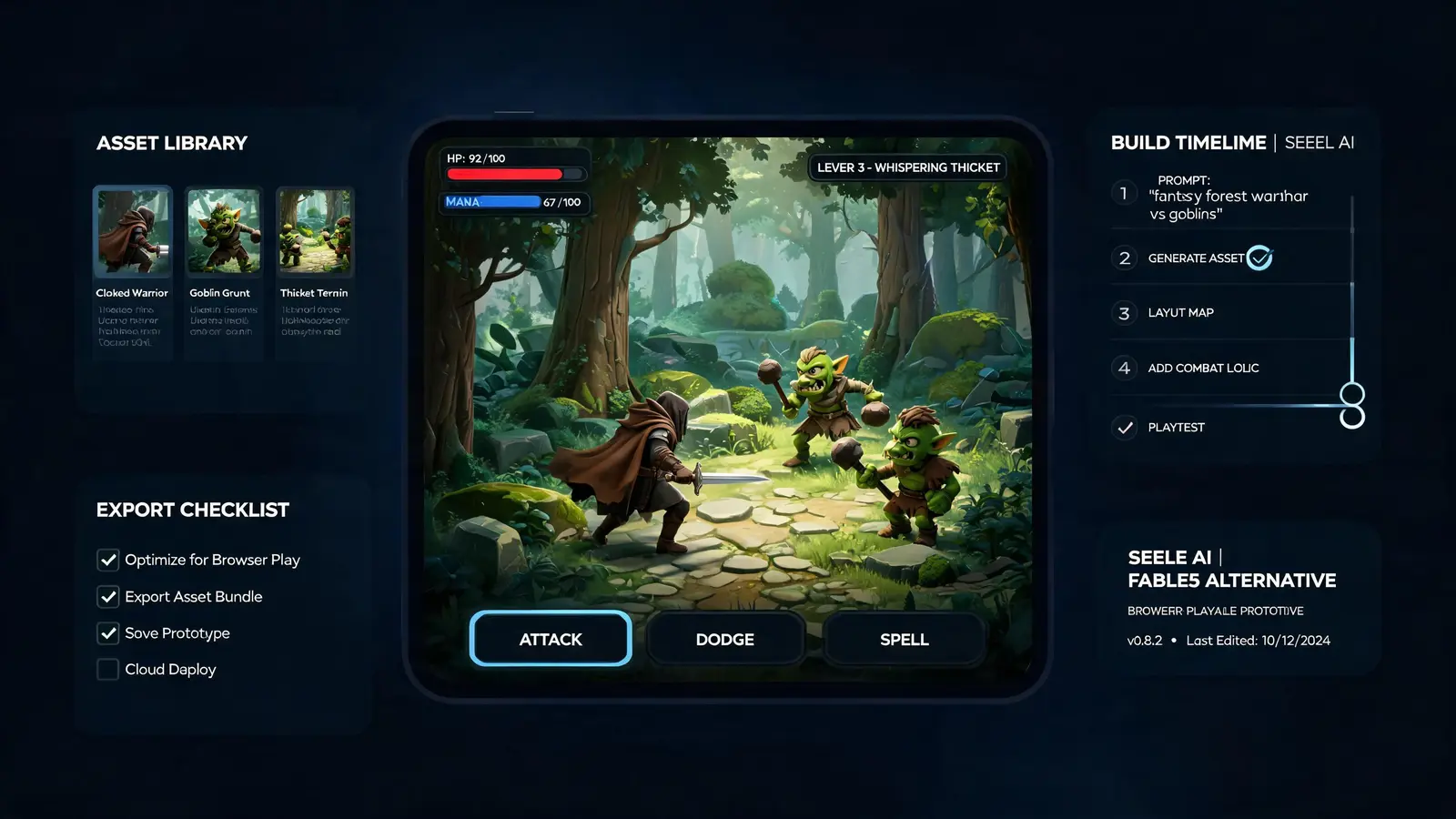 Generated preview image for Fable5 Alternative showing a concrete playable game workflow and reviewable output.
