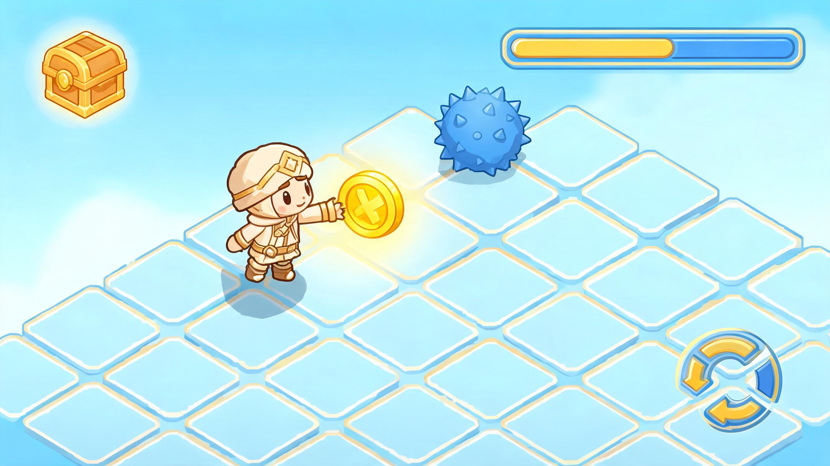 AI Playable Ad Concept hero plan playableAdsAi-002: failure-retry reward loop for UA managers with visible first action and browser-playable outcome.