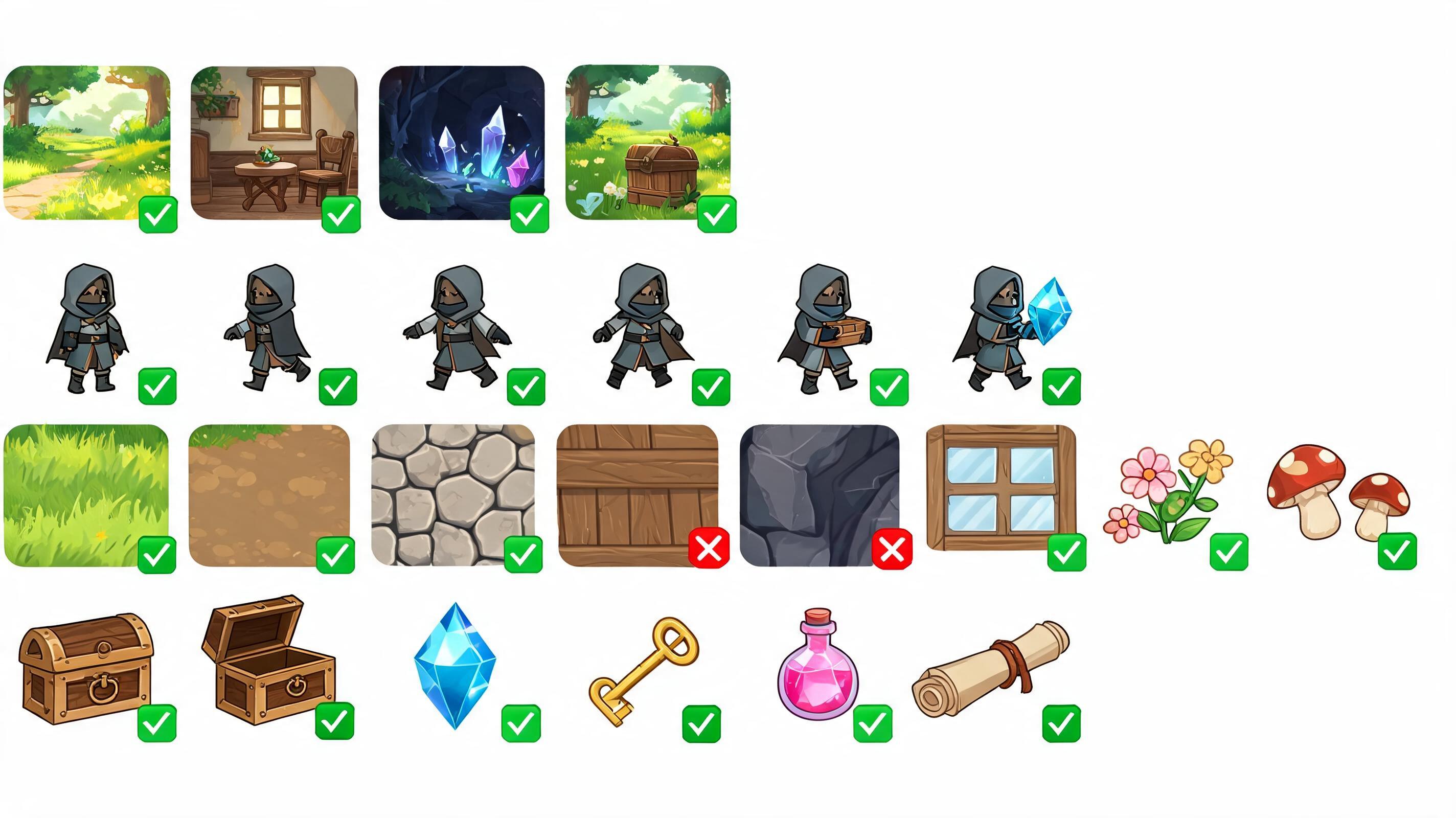 Fable5 Alternative evidence plan fable5-044: asset manifest, QA notes, state labels, and handoff criteria for snackable gameplay tests.