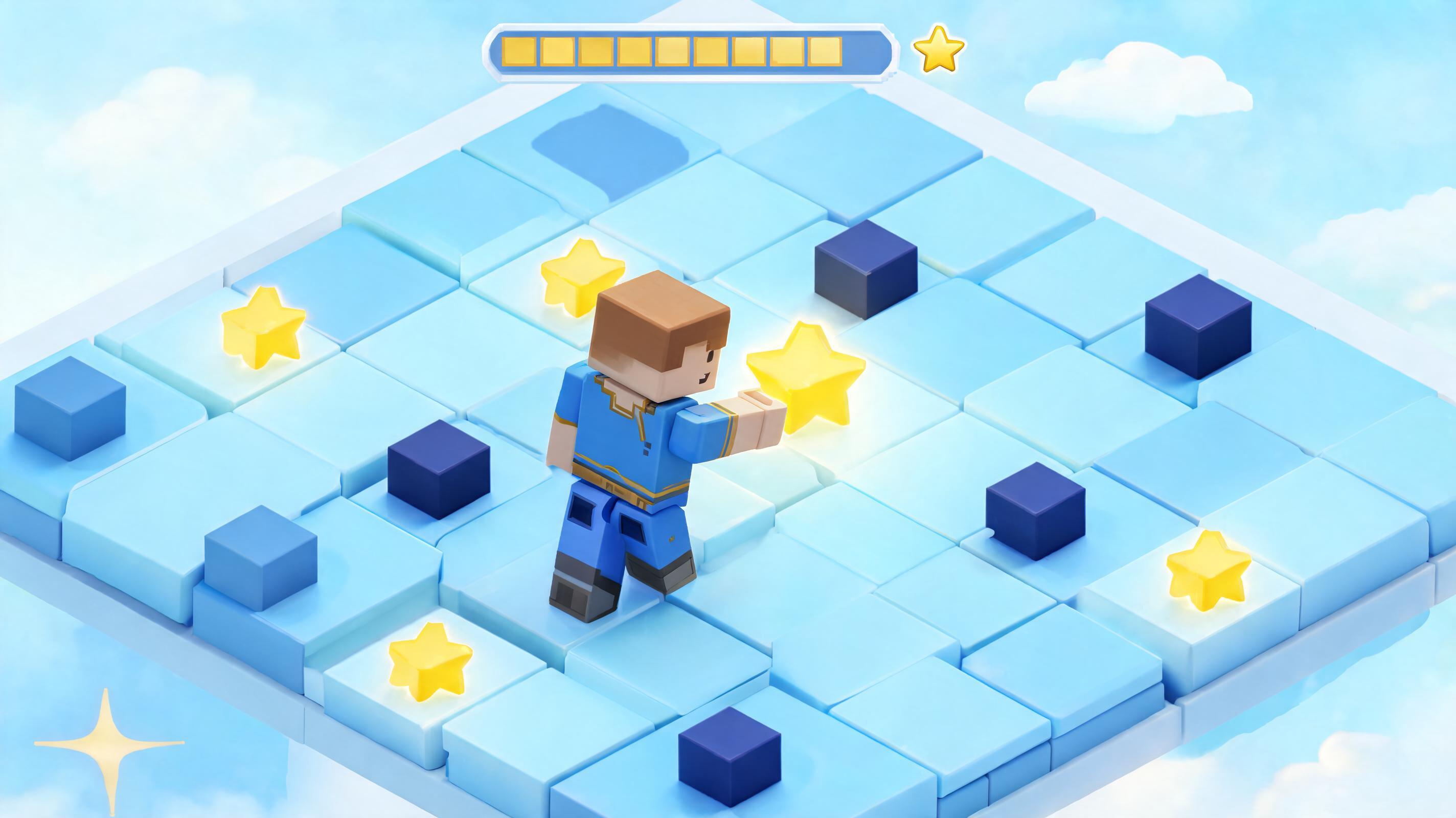 Kids AI Game Maker Workflow hero plan kidsRoblox-015: build-and-share reward path for coding camp instructors with visible first action and browser-playable outcome.