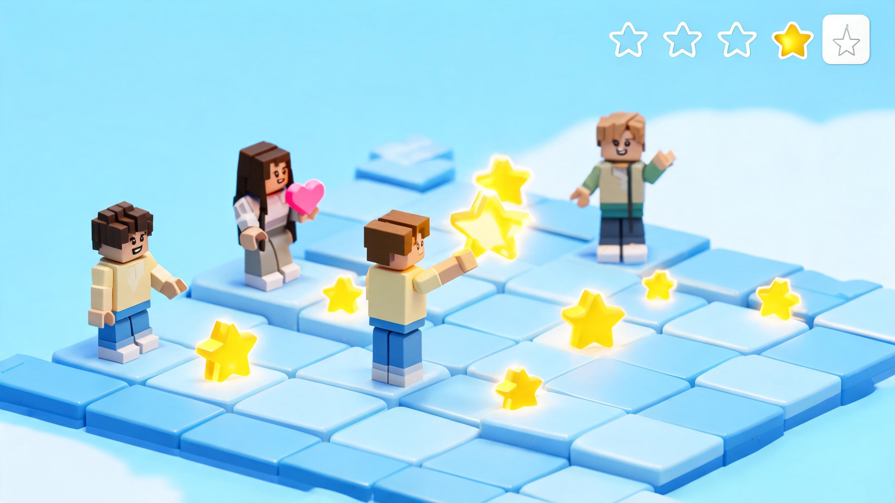 Kids AI Game Maker Workflow hero plan kidsRoblox-006: collect-stars kindness challenge for classroom club mentors with visible first action and browser-playable outcome.