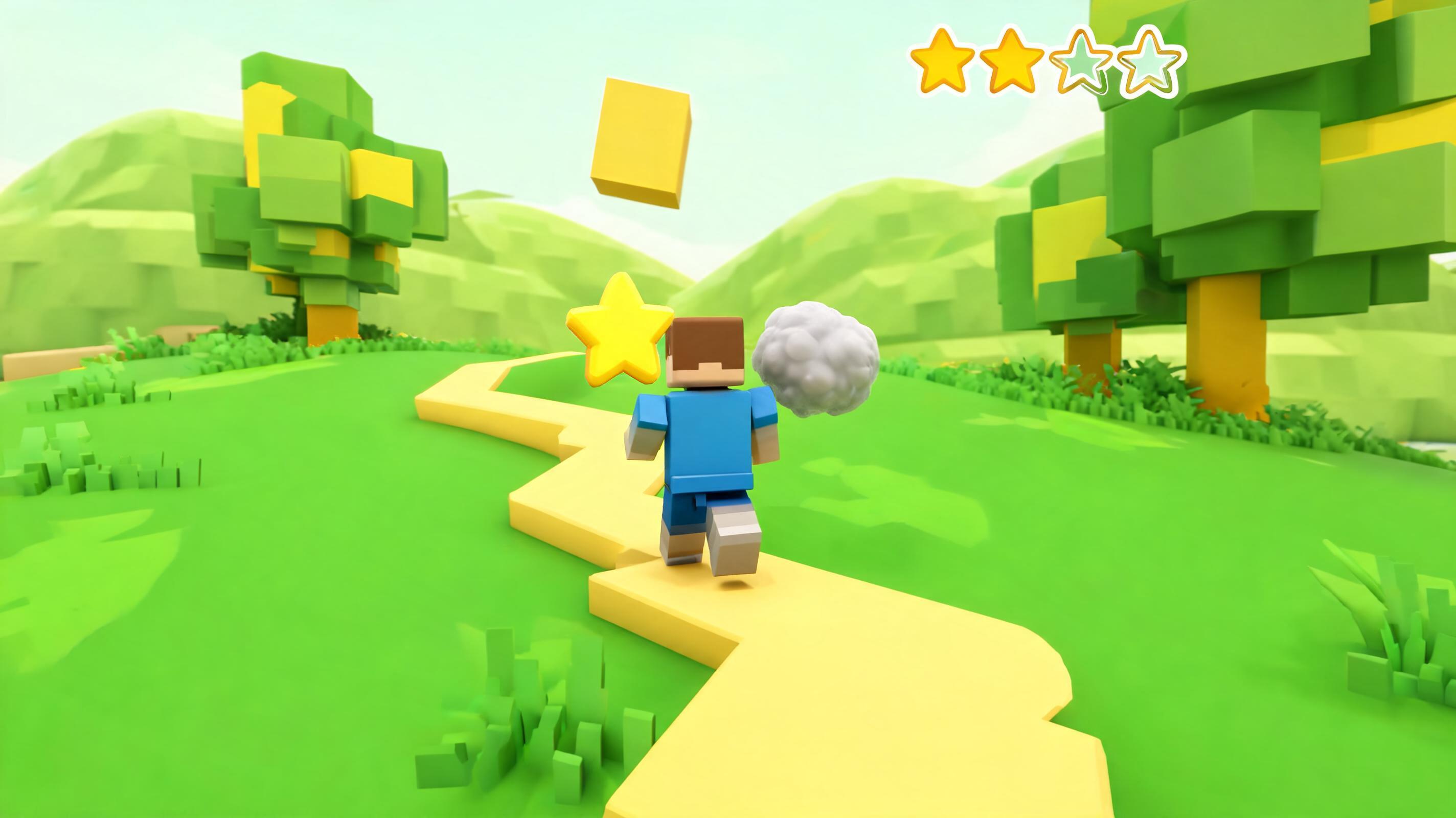 Kids AI Game Maker Workflow hero plan kidsRoblox-001: collect-stars kindness challenge for parents guiding young creators with visible first action and browser-playable outcome.