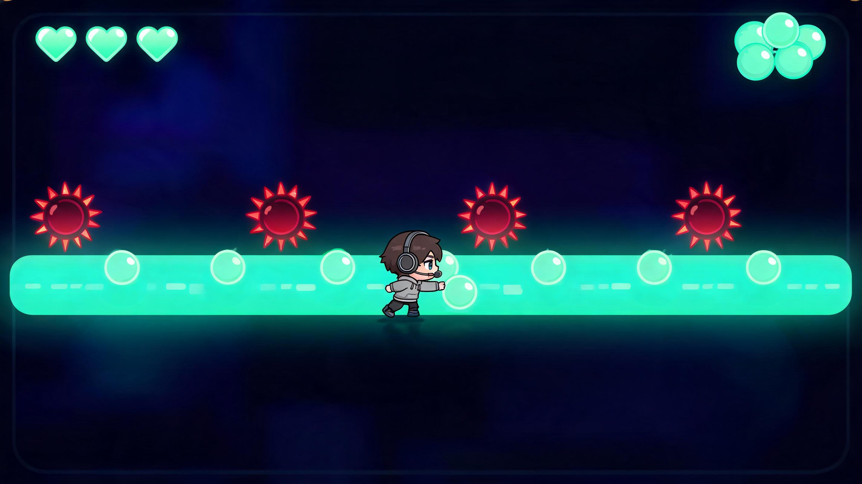 Vibe Gaming AI Prototype hero plan vibeGaming-007: neon collectathon for streamer teams with visible first action and browser-playable outcome.