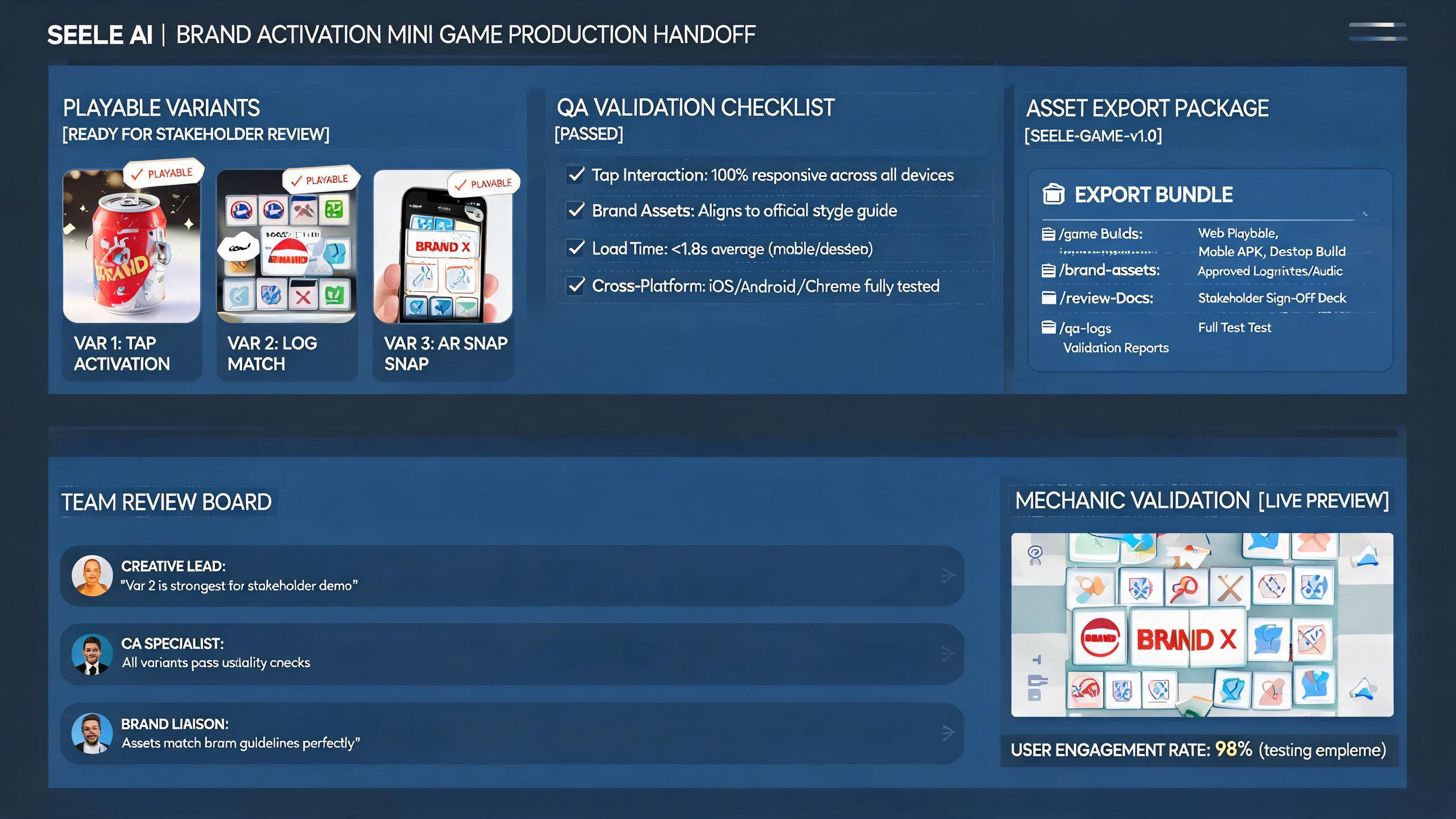 Generated evidence preview for gpt56-brand-activation-mini-game-creative-agencies: activation handoff board and review handoff for creative agencies.