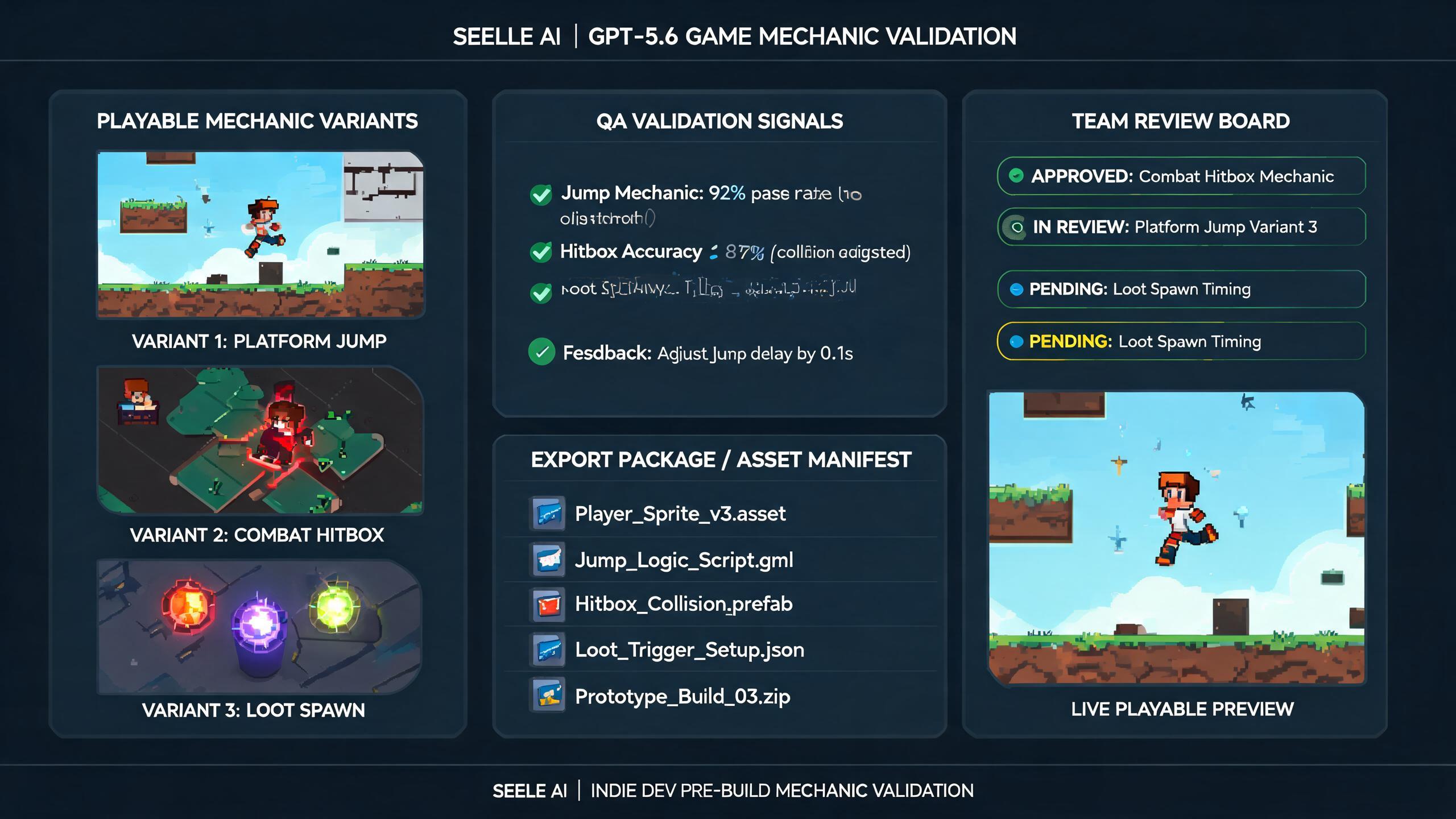 Generated evidence preview for gpt56-game-mechanic-validation-indie-creators: mechanic proof packet and review handoff for indie creators.