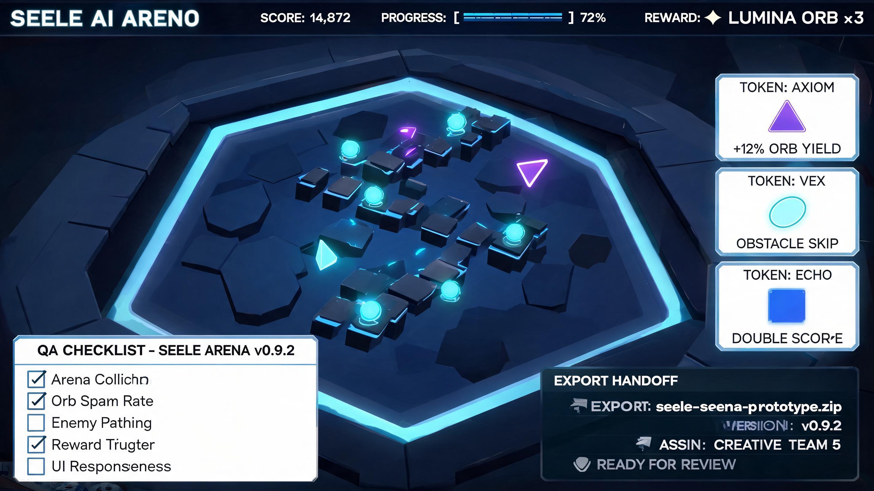Generated playable preview for gpt56-indie-creator-prototype-creative-agencies: indie browser prototype with story prompt, player action, reward state, and creator handoff package.