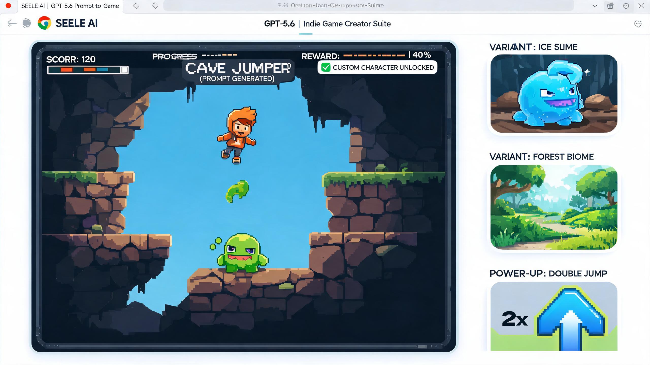 Generated playable preview for gpt56-prompt-to-playable-mini-game-indie-creators: prompt brief becoming a playable tap-to-collect mini game with score and progress UI.
