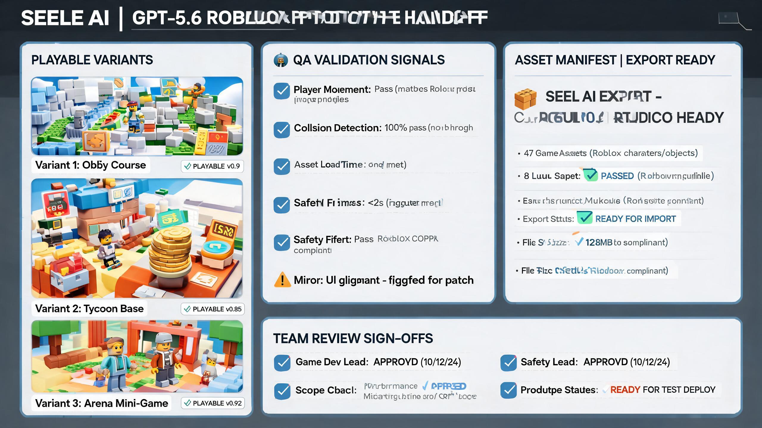Generated evidence preview for gpt56-roblox-style-game-idea-performance-marketers: mentor-reviewed concept pack and review handoff for performance marketers.