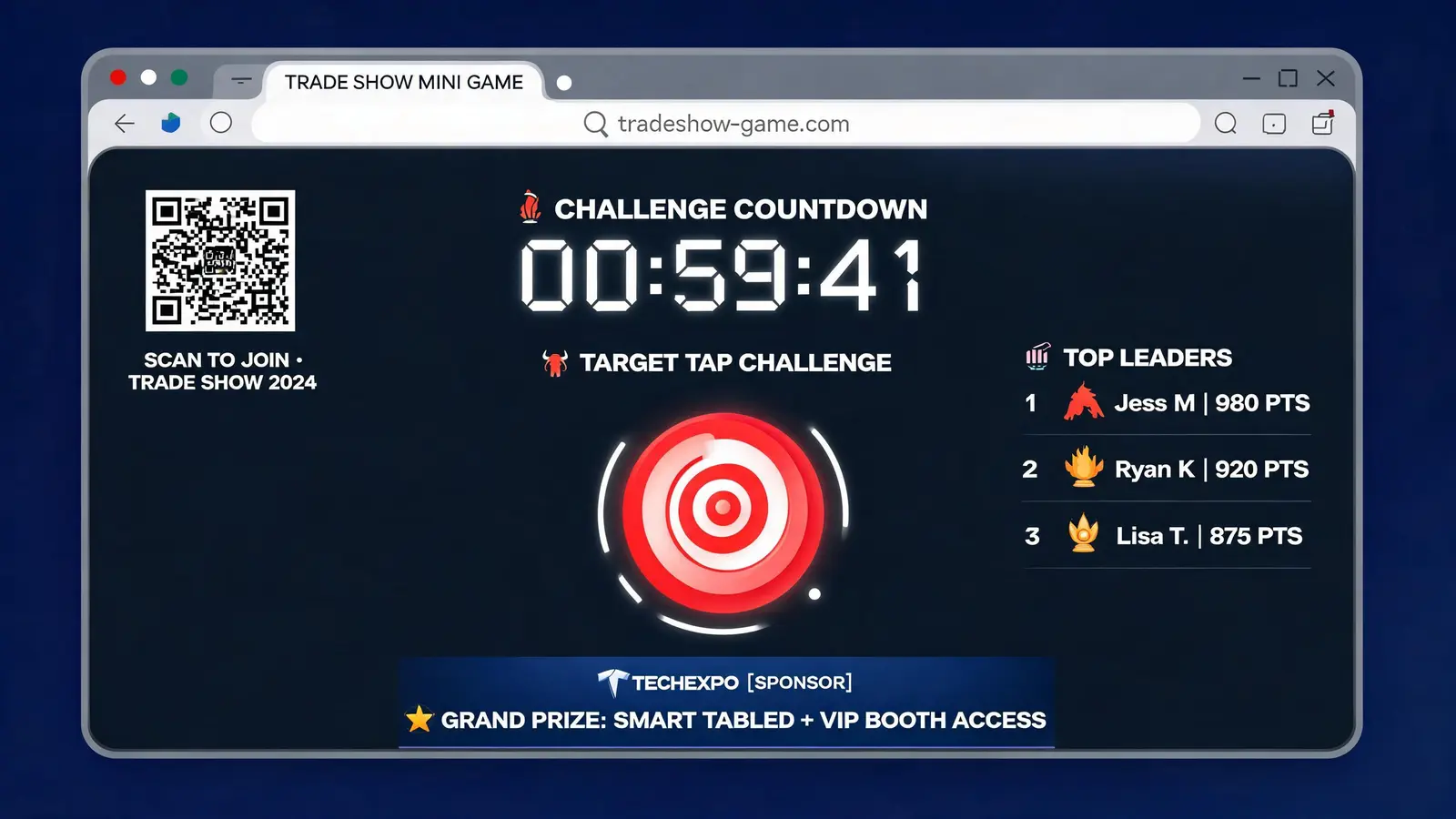 Generated preview image for Trade Show Mini Game Maker showing a concrete playable game workflow and reviewable output.