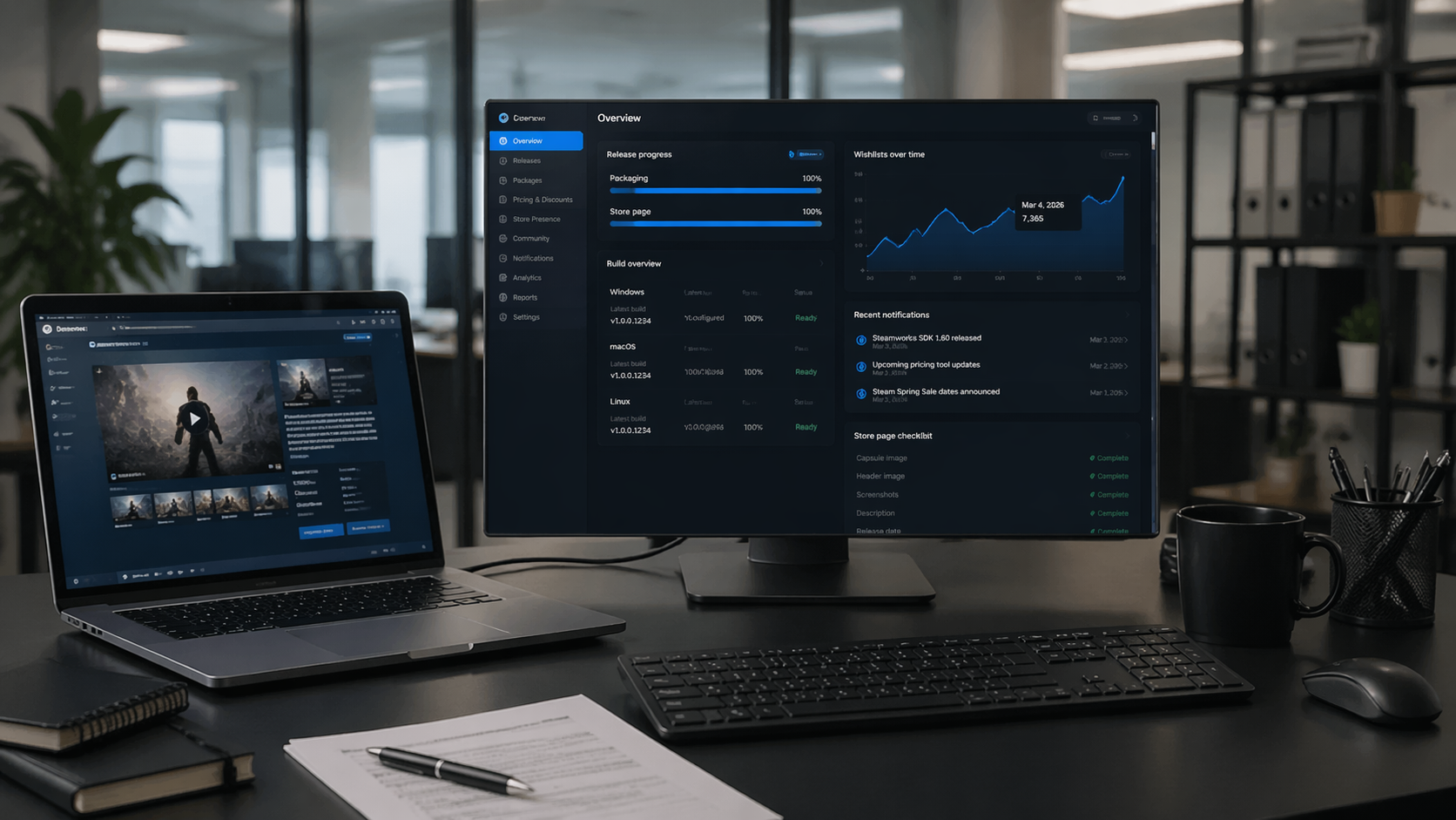 Platform operations dashboard and business workspace related to Powerful New Tools For Customizing Developer/Publisher Homepages