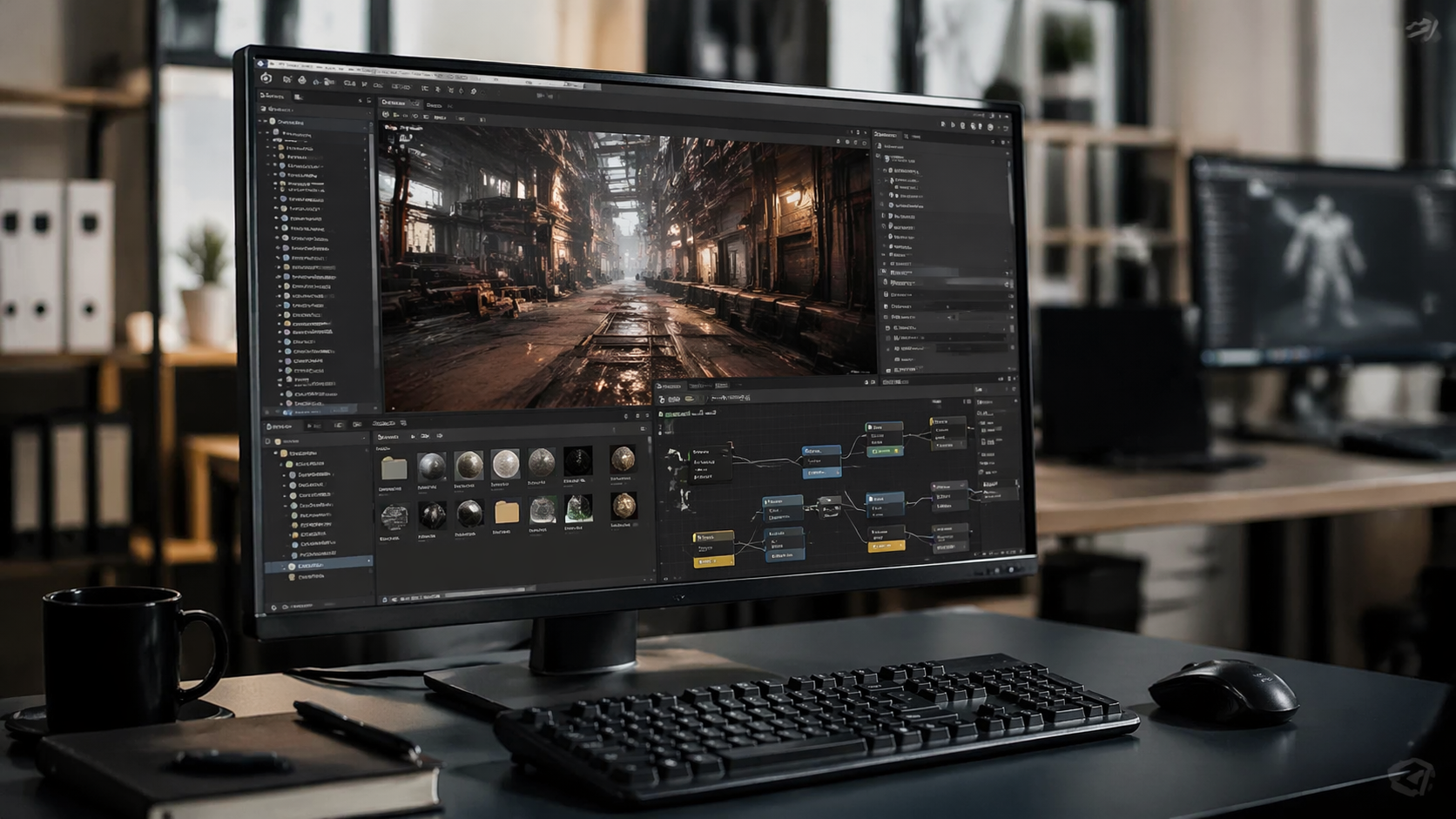 Developer tool interface and production workflow setup related to Unity 2023.2 Tech Stream is now available