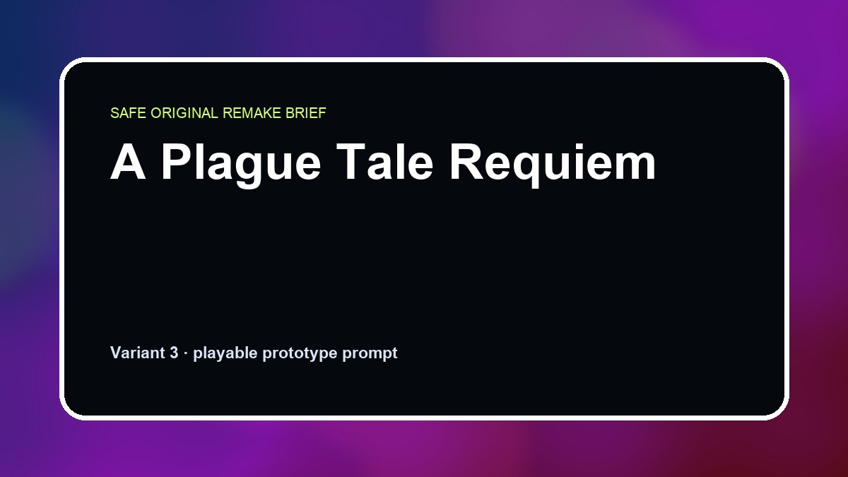 A Plague Tale Requiem original a plague tale requiem custom game reference artwork 3