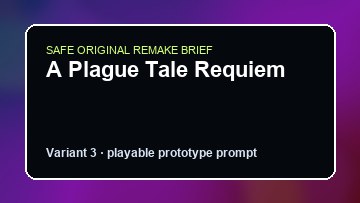 A Plague Tale Requiem original a plague tale requiem custom game reference artwork 3