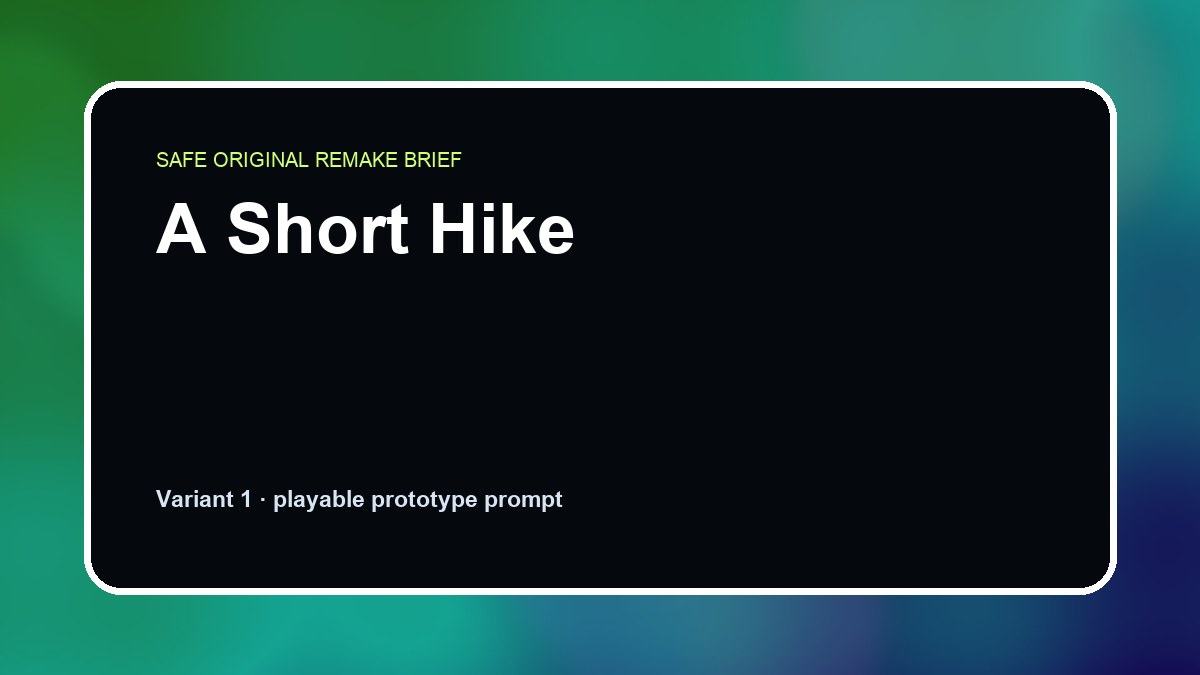 A Short Hike original a short hike diy game reference artwork 1