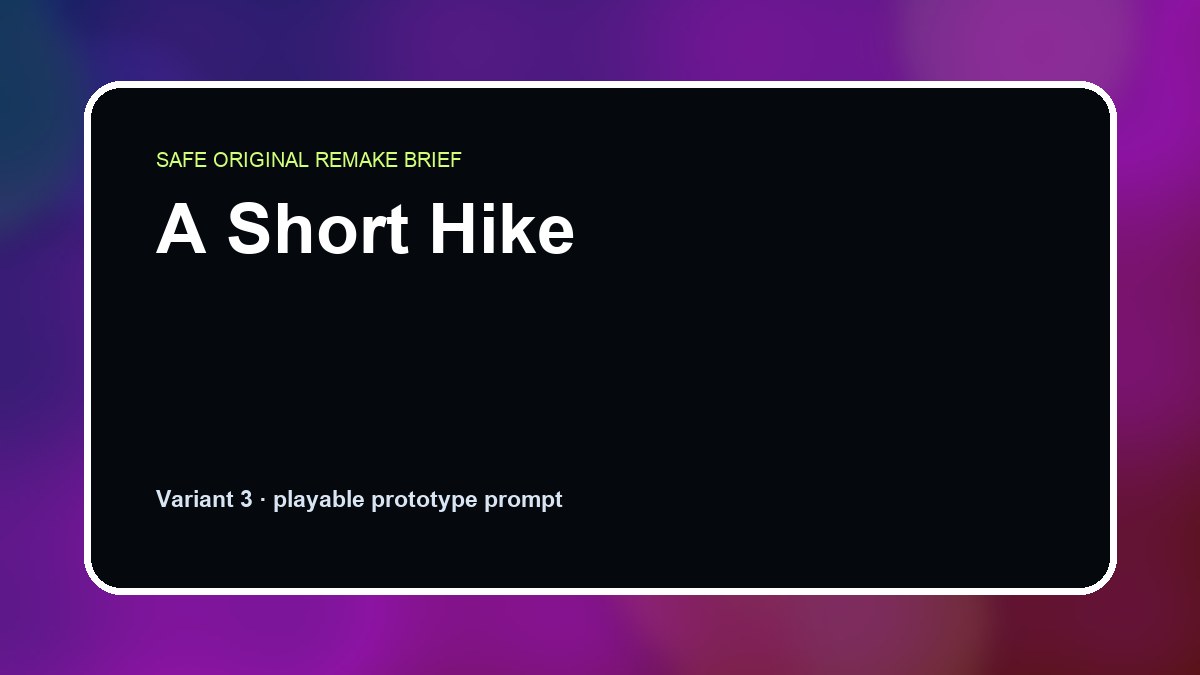 A Short Hike original a short hike diy game reference artwork 3