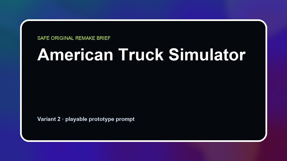 American Truck Simulator original game remake reference artwork 2