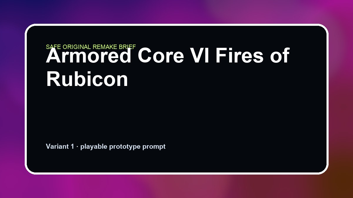 Armored Core VI Fires of Rubicon original armored core vi fires of rubicon custom game reference artwork 1