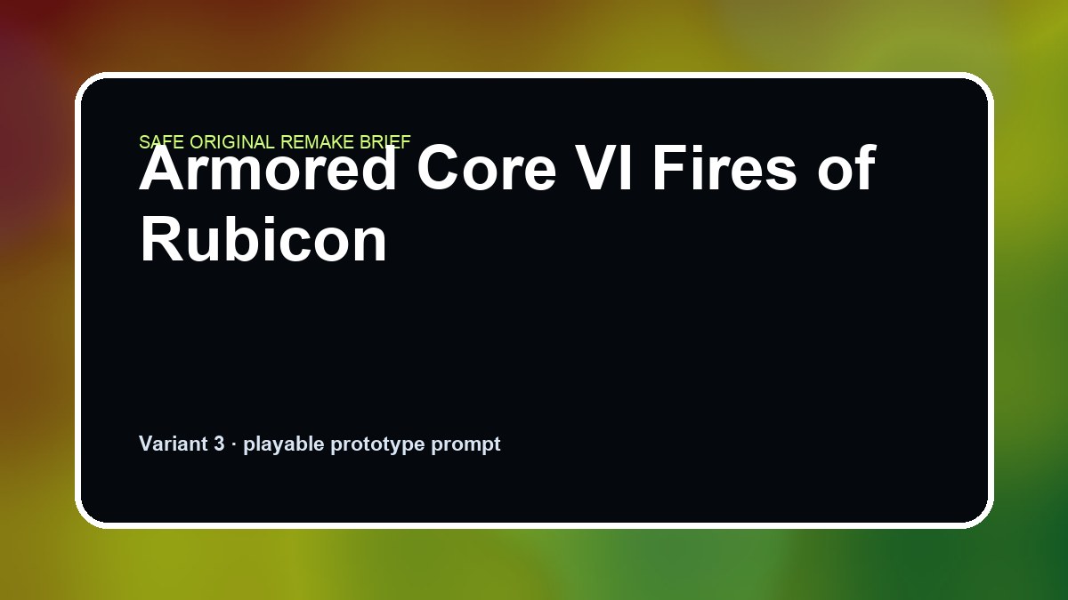 Armored Core VI Fires of Rubicon original armored core vi fires of rubicon custom game reference artwork 3