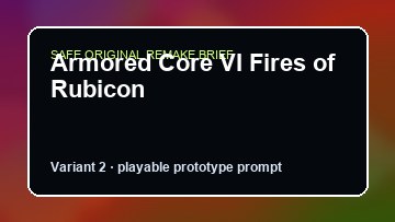 Armored Core VI Fires of Rubicon original armored core vi fires of rubicon custom game reference artwork 2