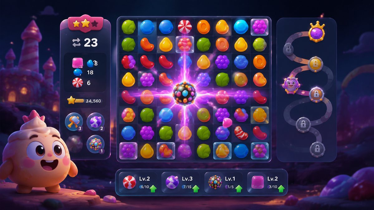 Candy Crush Saga original game remake reference artwork 3