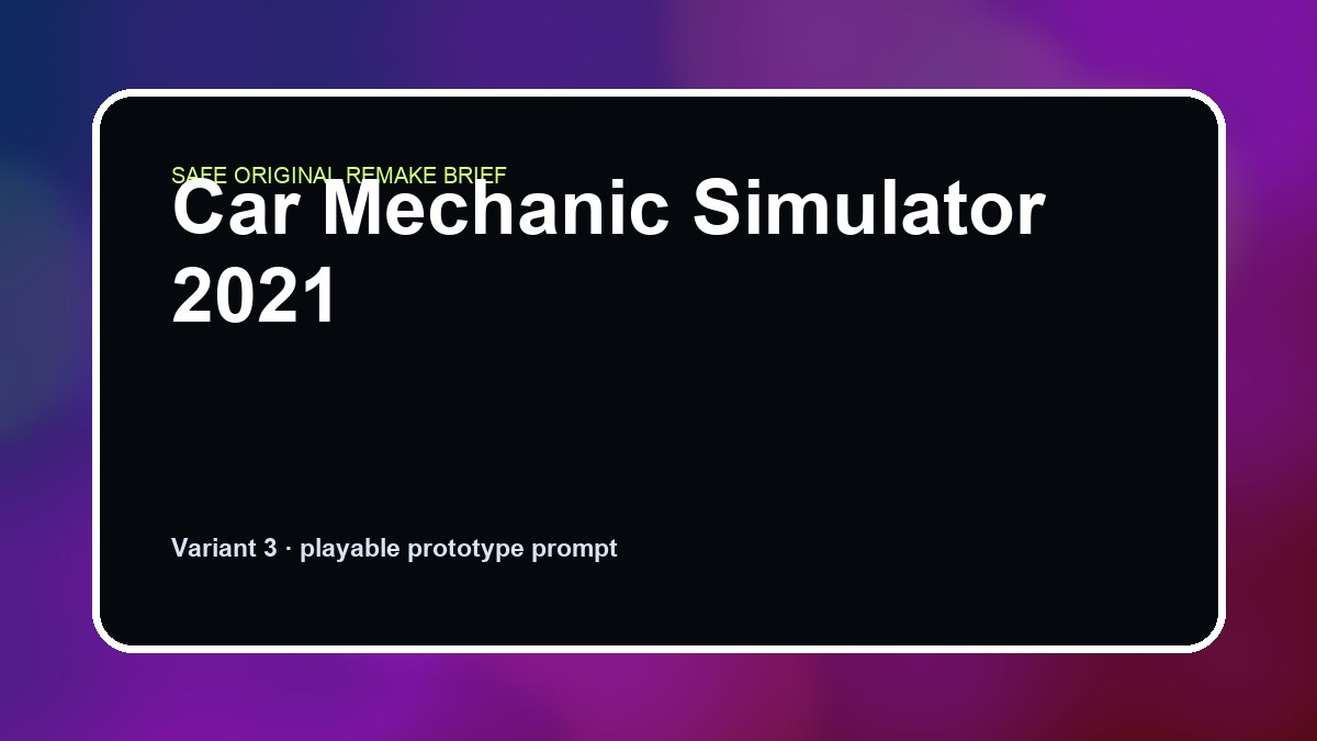 Car Mechanic Simulator 2021 original game remake reference artwork 3