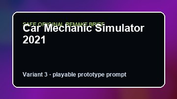 Car Mechanic Simulator 2021 original game remake reference artwork 3