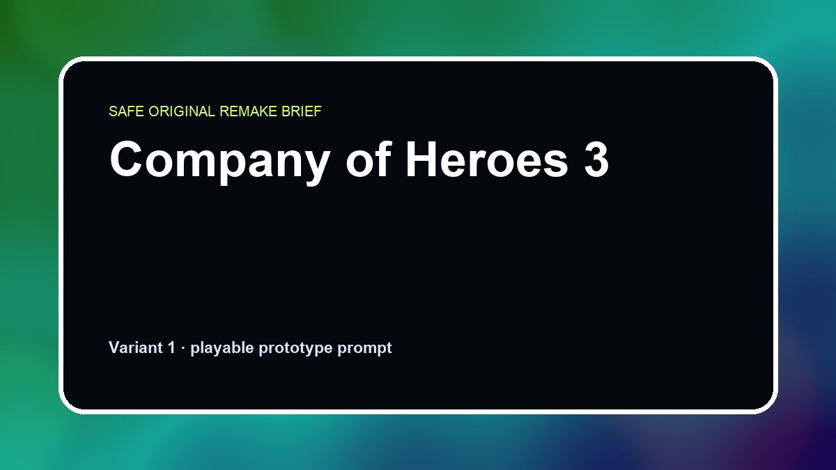 Company of Heroes 3 original company of heroes 3 custom game reference artwork 1