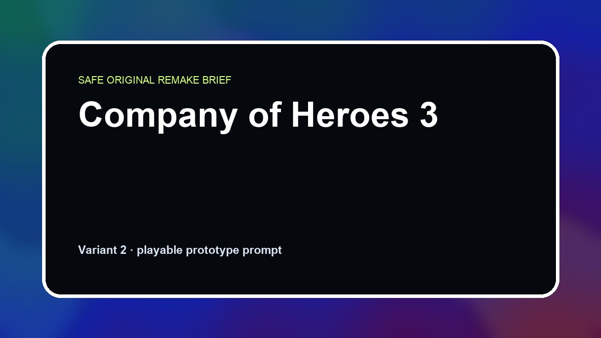 Company of Heroes 3 original company of heroes 3 custom game reference artwork 2