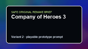 Company of Heroes 3 original company of heroes 3 custom game reference artwork 2