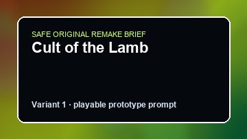 Cult of the Lamb Atomic Heart DIY Game Maker preview