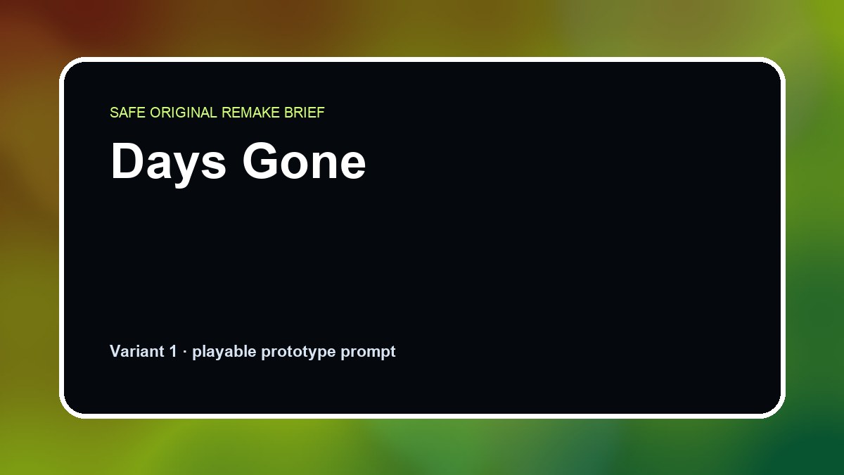Days Gone original days gone custom game reference artwork 1