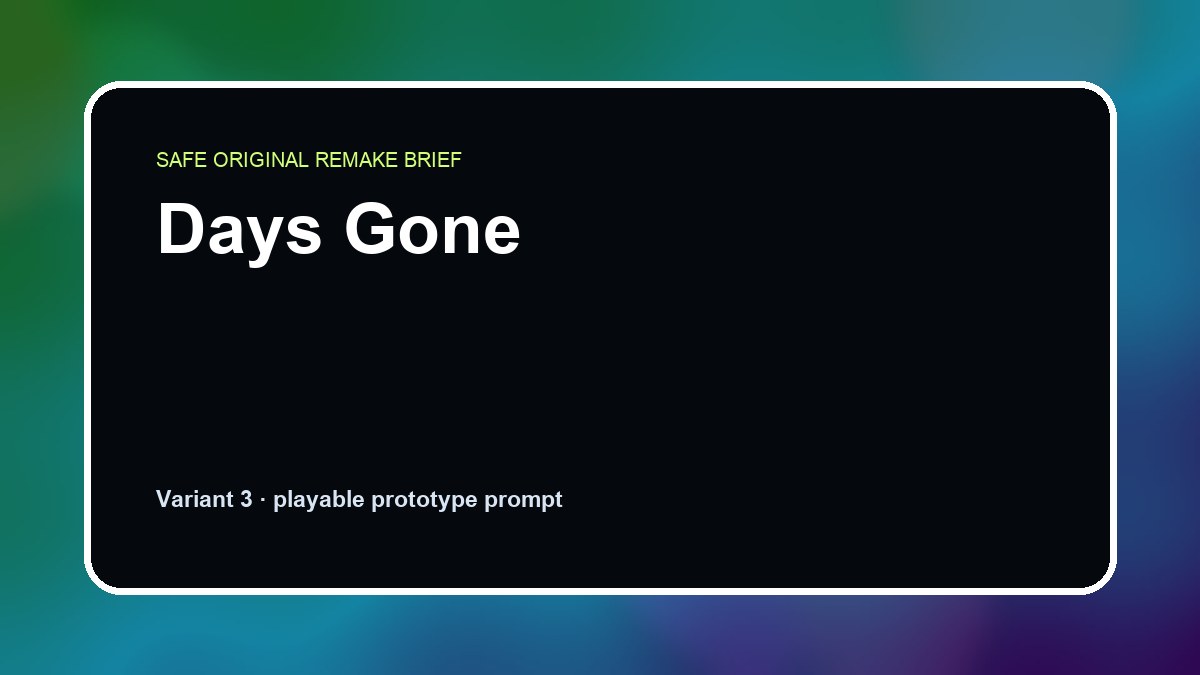 Days Gone original days gone custom game reference artwork 3