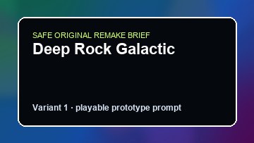 Deep Rock Galactic Sable Custom Game Builder preview