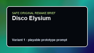 Disco Elysium Steep Custom Game Builder preview
