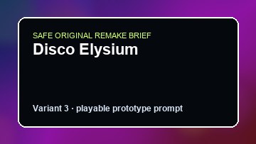 Disco Elysium original disco elysium diy game reference artwork 3