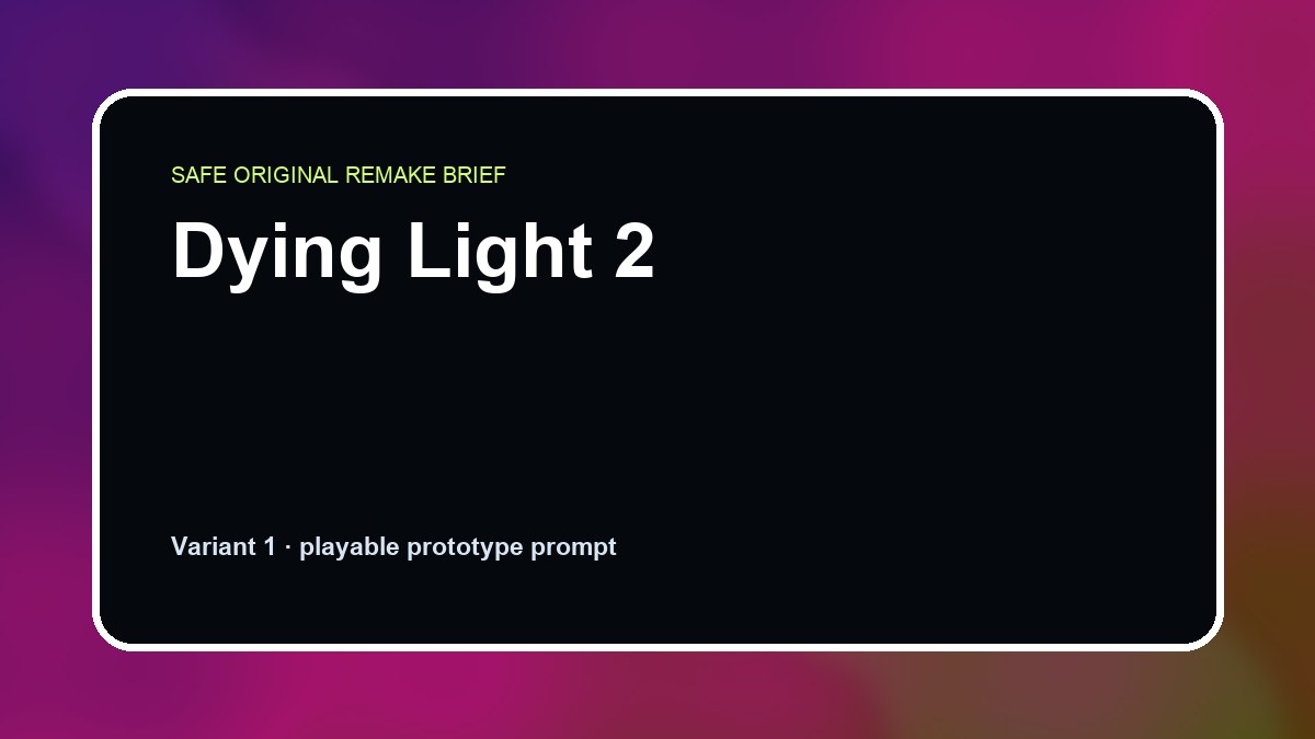 Dying Light 2 original dying light 2 custom game reference artwork 1