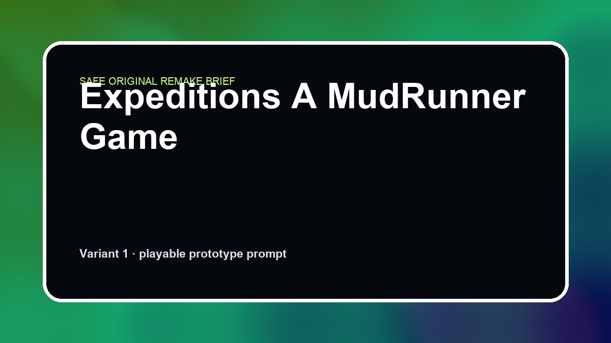 Expeditions A MudRunner Game original expeditions a mudrunner game diy game reference artwork 1