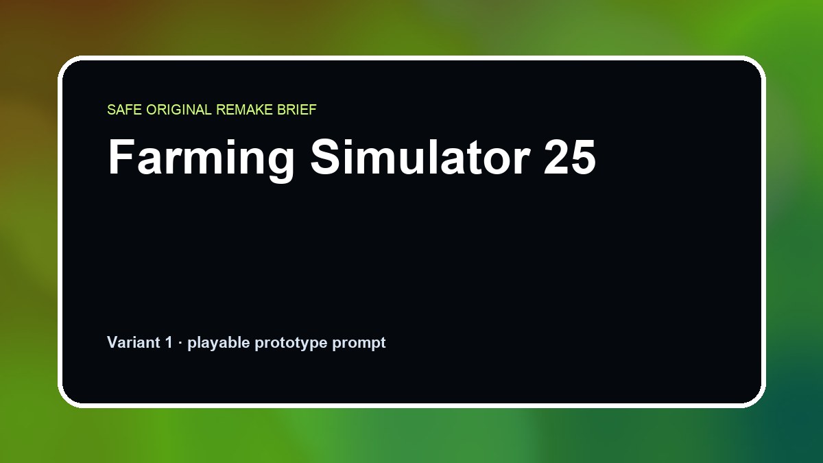 Farming Simulator 25 original farming simulator 25 custom game reference artwork 1