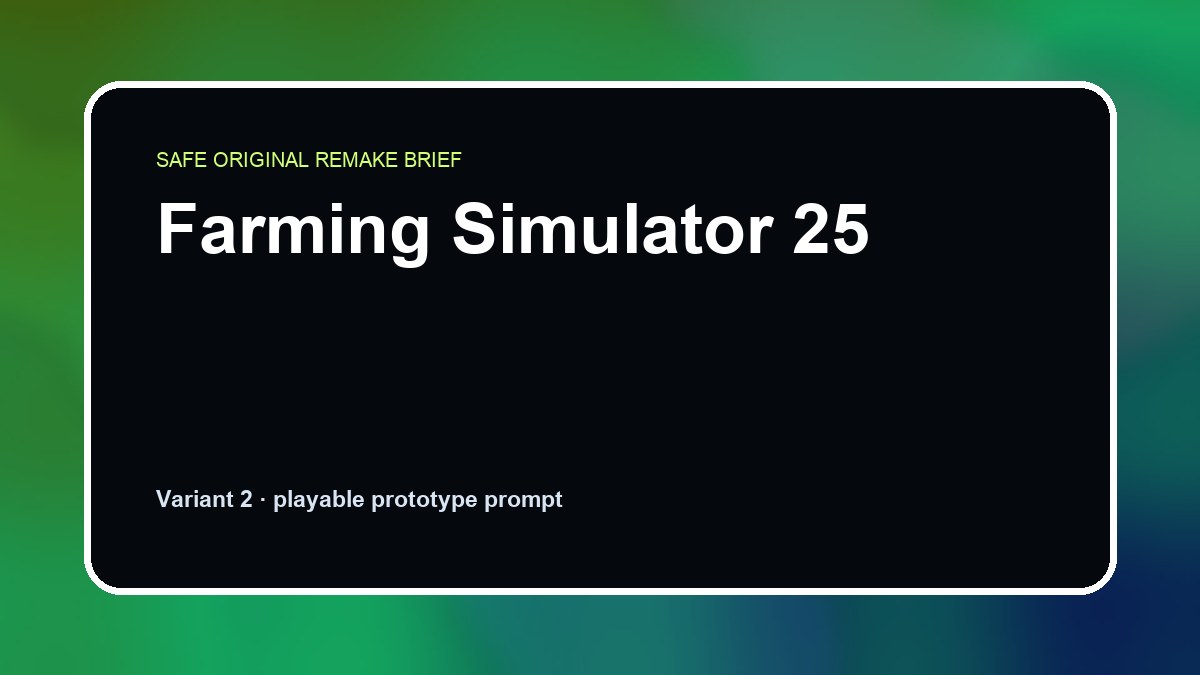 Farming Simulator 25 original farming simulator 25 custom game reference artwork 2