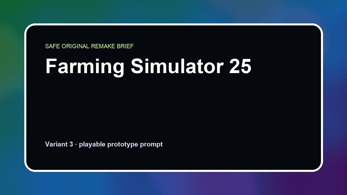 Farming Simulator 25 original farming simulator 25 custom game reference artwork 3