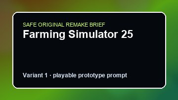 Farming Simulator 25 original farming simulator 25 custom game reference artwork 1