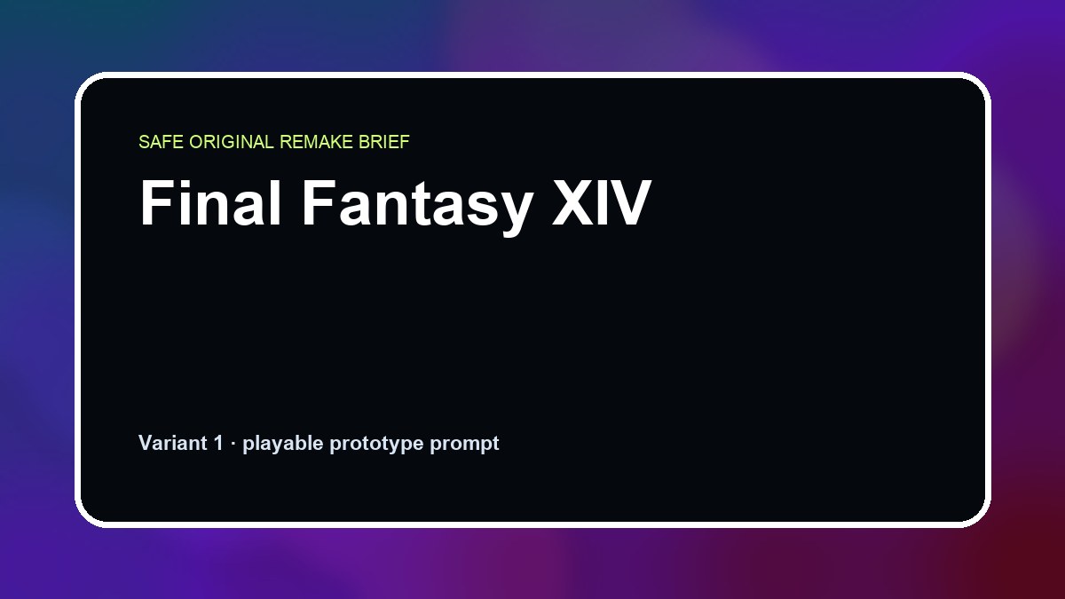 Final Fantasy XIV original game remake reference artwork 1