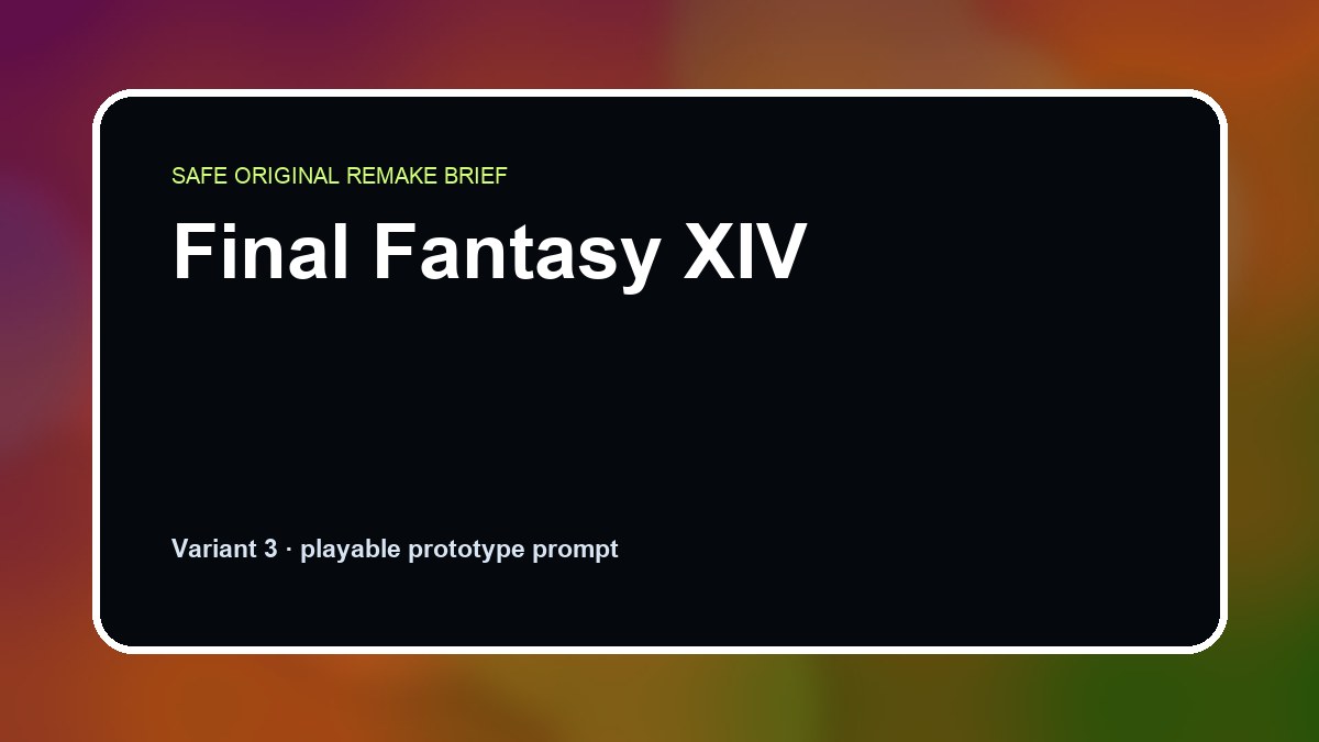 Final Fantasy XIV original game remake reference artwork 3