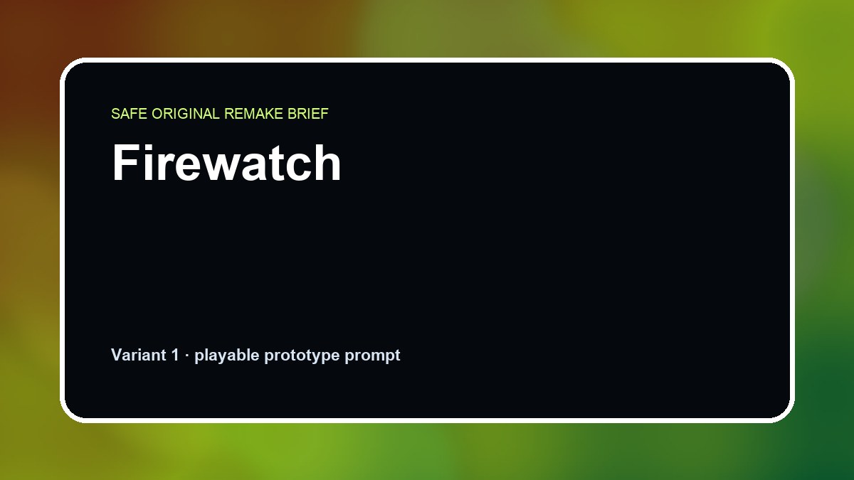 Firewatch original game remake reference artwork 1
