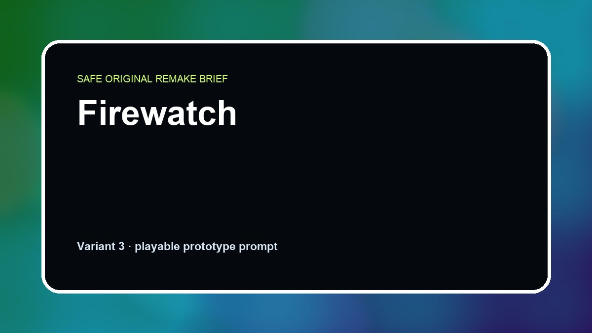 Firewatch original game remake reference artwork 3