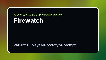 Firewatch original game remake reference artwork 1