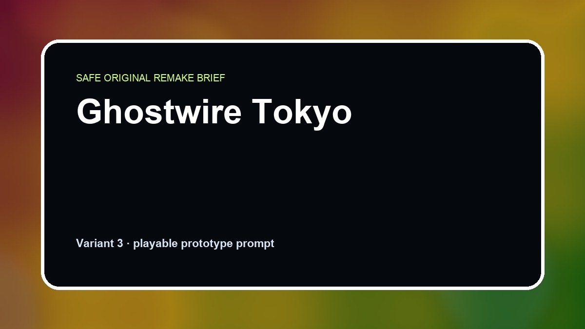 Ghostwire Tokyo original ghostwire tokyo custom game reference artwork 3