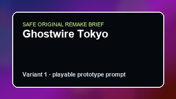Ghostwire Tokyo original ghostwire tokyo custom game reference artwork 1