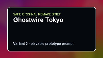 Ghostwire Tokyo original ghostwire tokyo custom game reference artwork 2